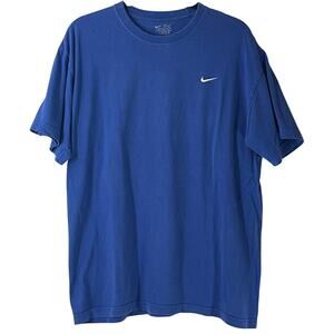Nike The Athletic Dept Blue Loose Fit Crew Neck Short Sleeve T Shirt Size L